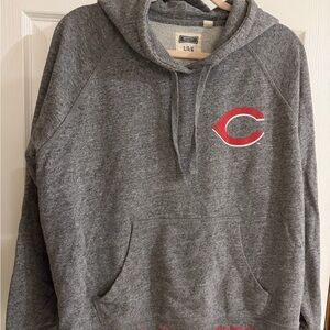 Cincinnati Reds Cozy Gray Hoodie with Red Accent